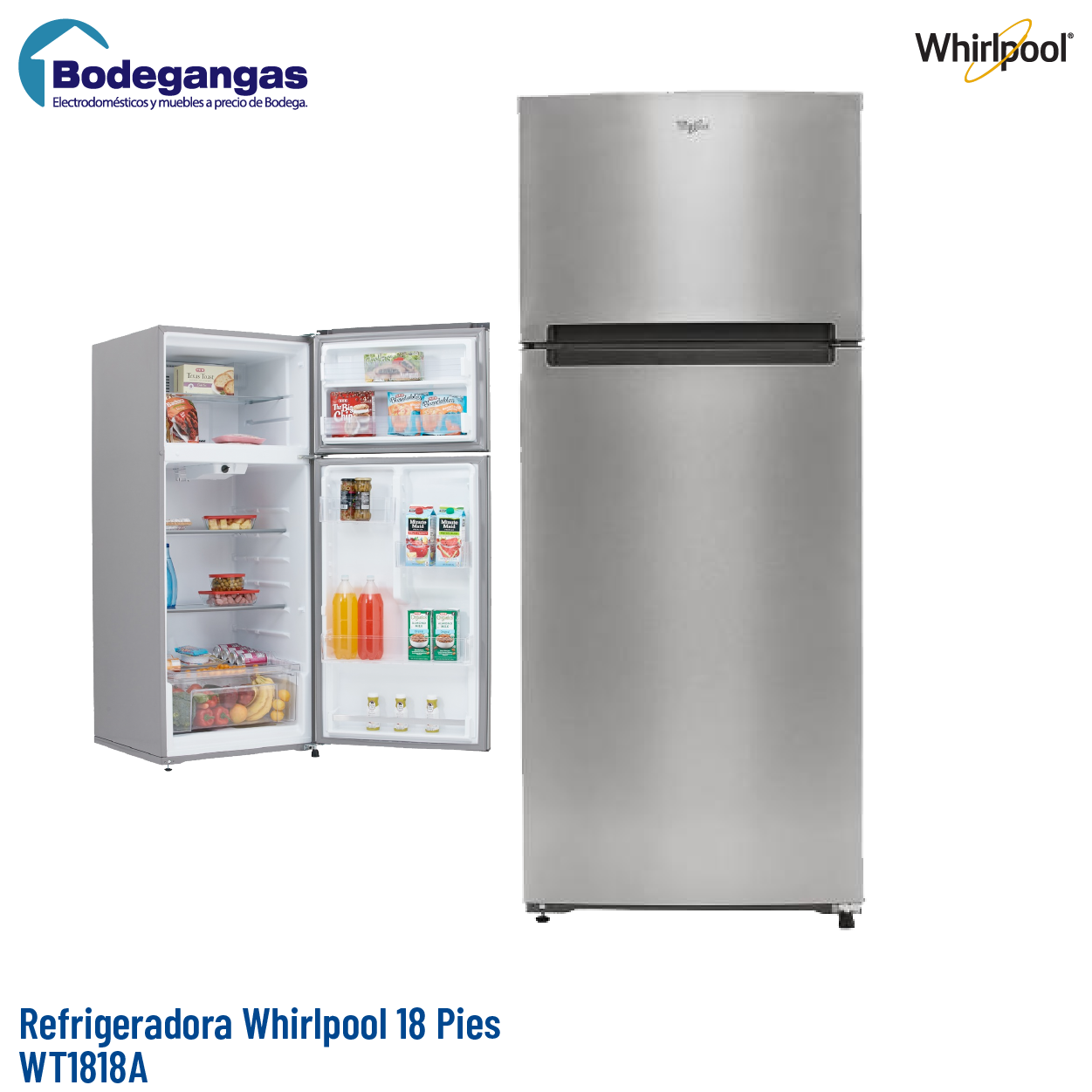 Refrigeradora 18 Pies WT1818A Marca WHIRLPOOL | BodeGangas