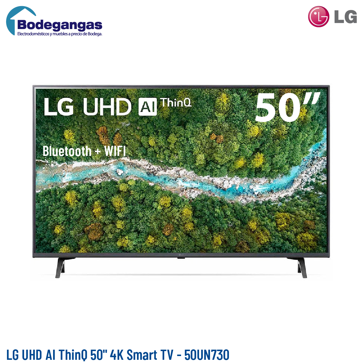 Televisor Marca LG UHD AI ThinQ 50″ 4K Smart TV 50UN7300