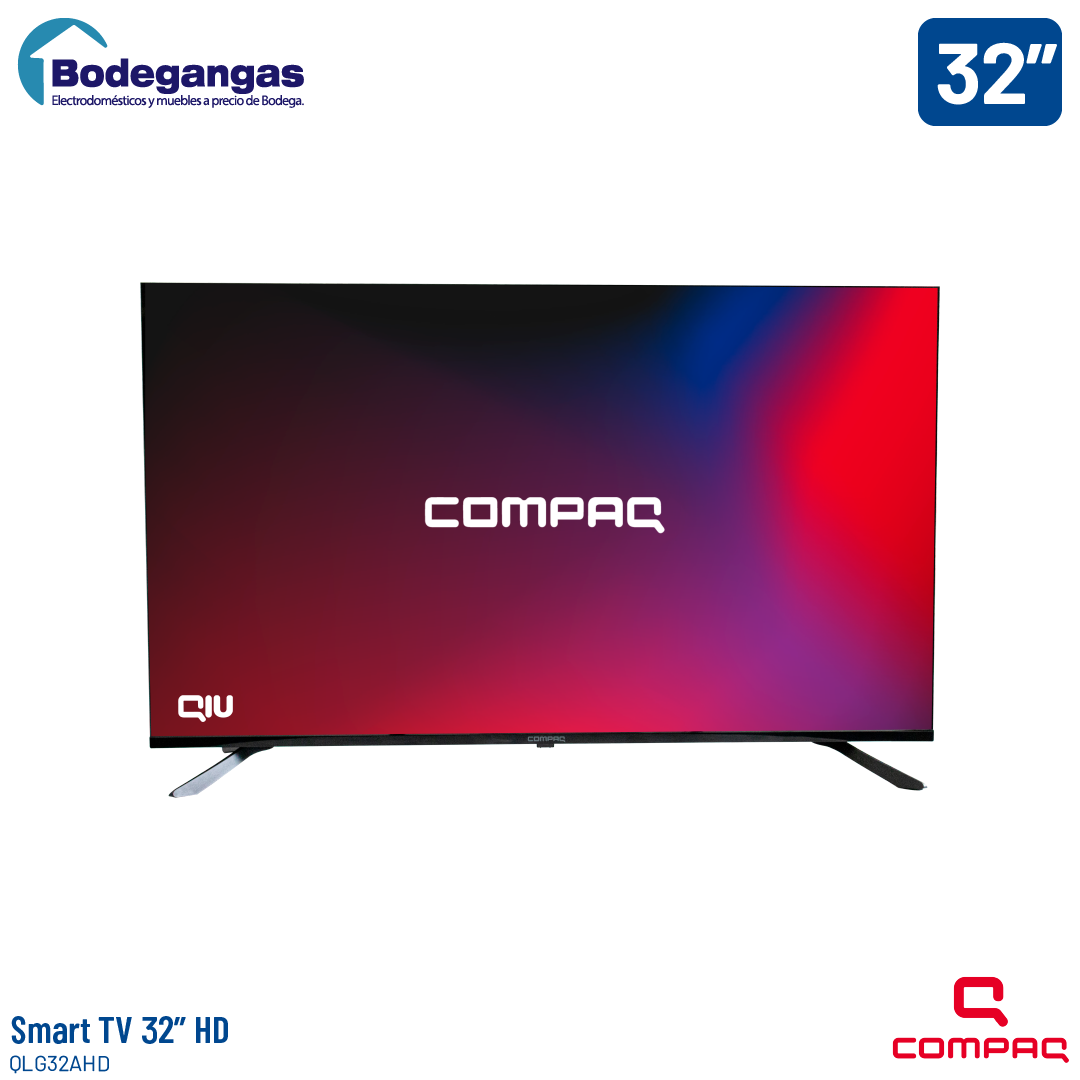 Televisor HD Smart TV 32» Marca COMPAQ QLG32AHD